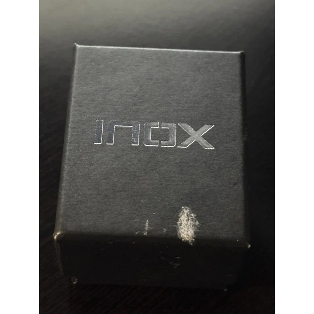 New Mens INOX Matte & Plated Black Textured Stainless Steel Ring $60 Sz 10 HOT!